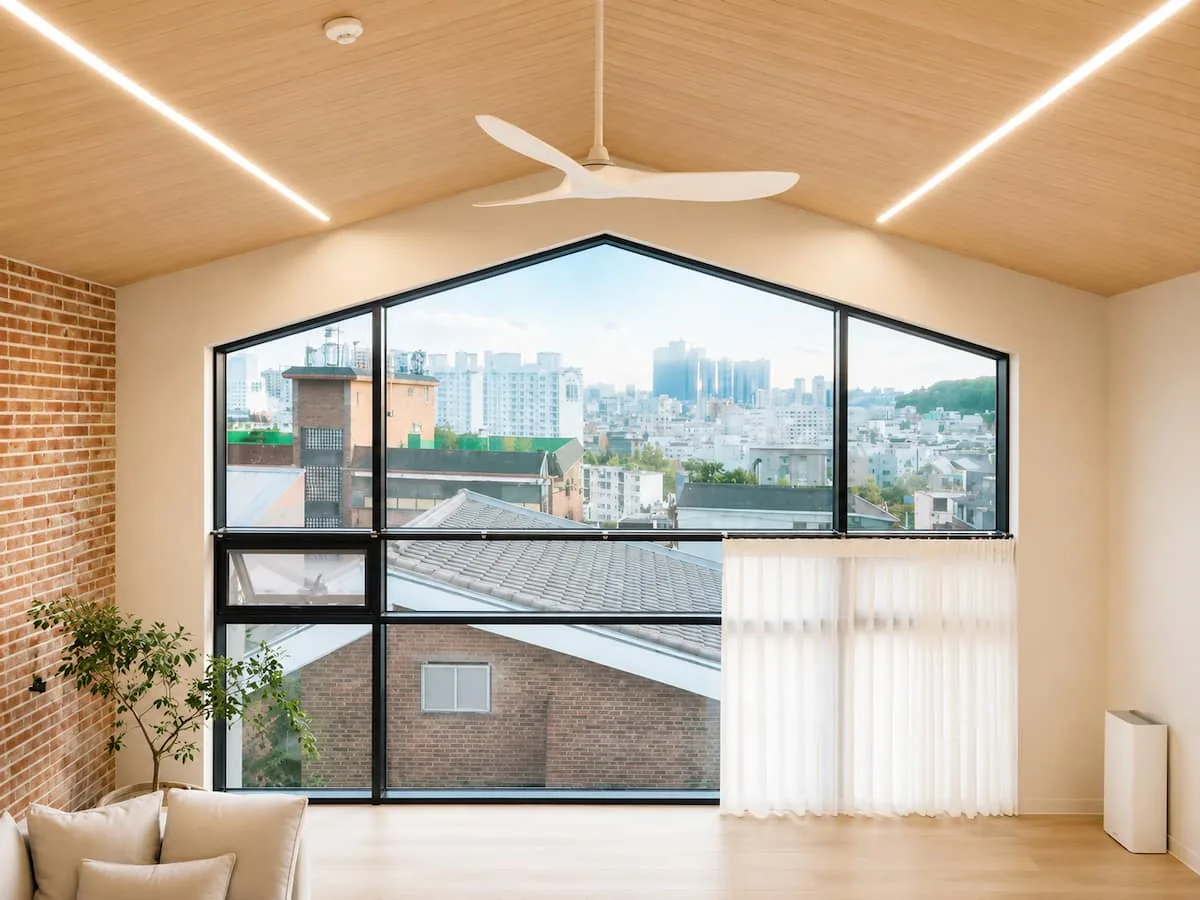 Foreste D gable window with city view