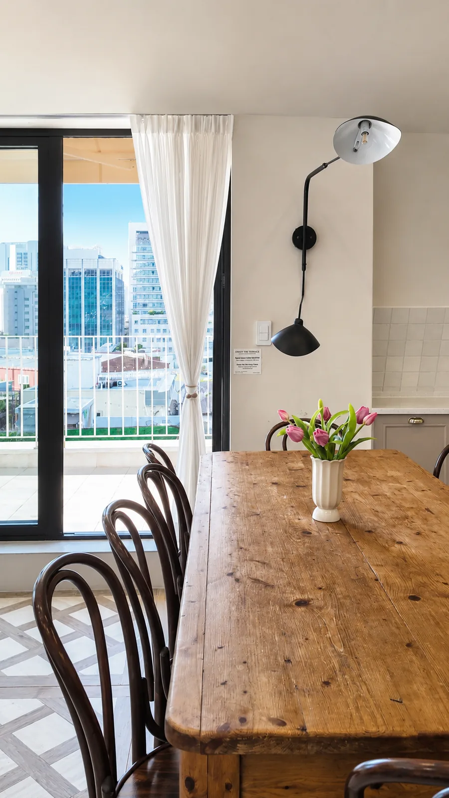 Dining table by the window