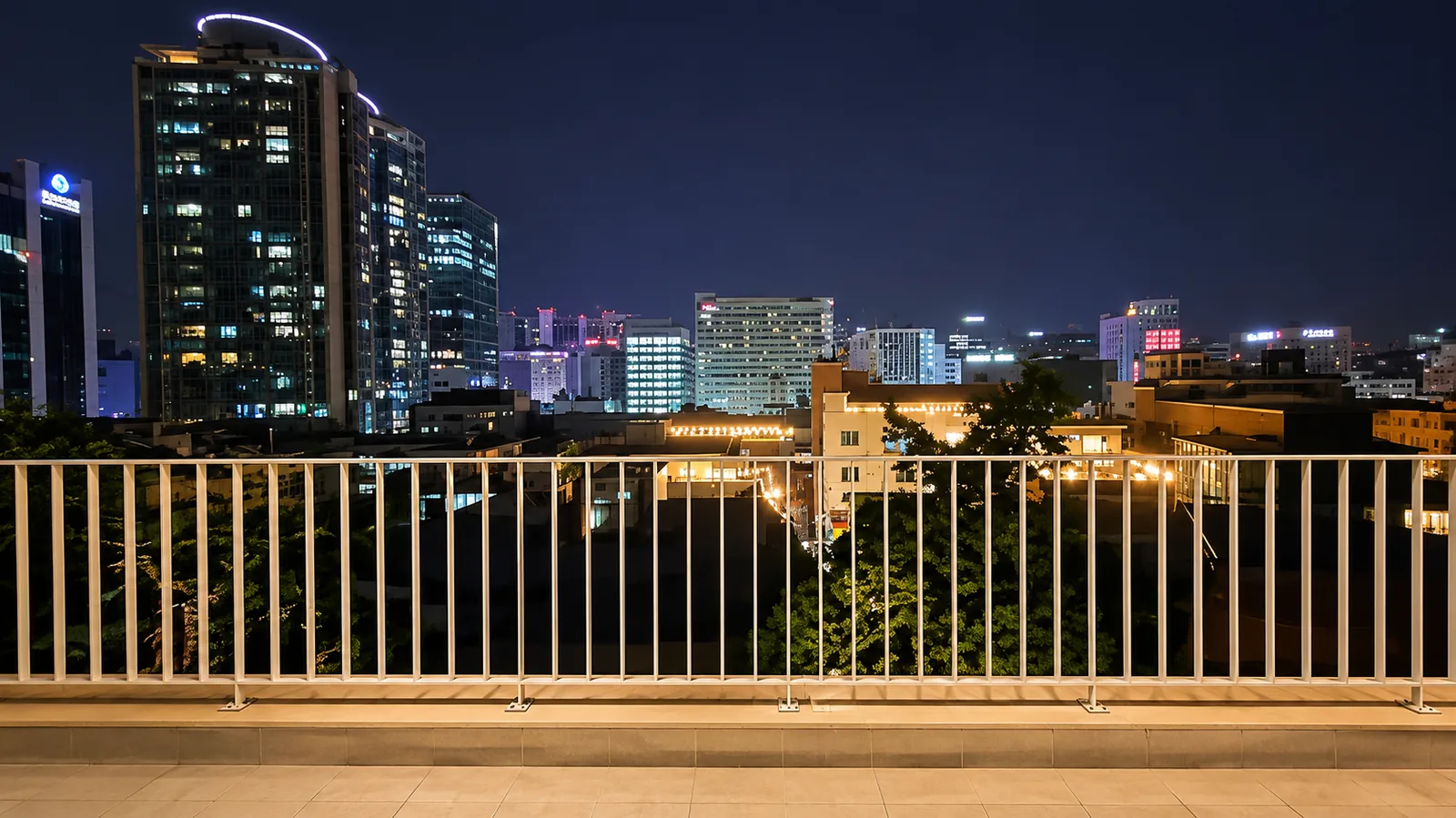 Night view from the terrace