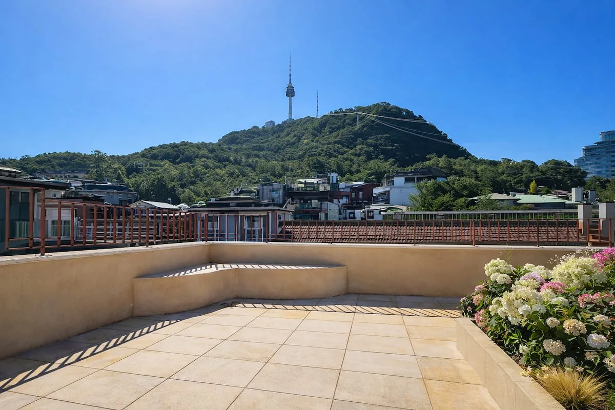 Rooftop of 302 facing Namsan and N Seoul Tower