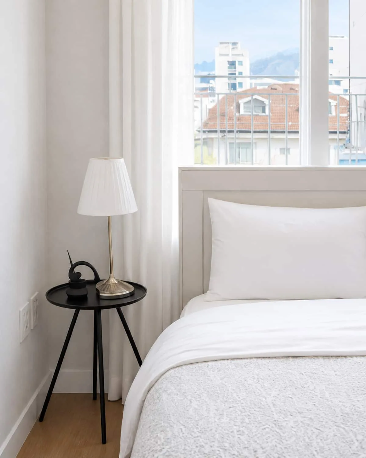 Bedside with city view