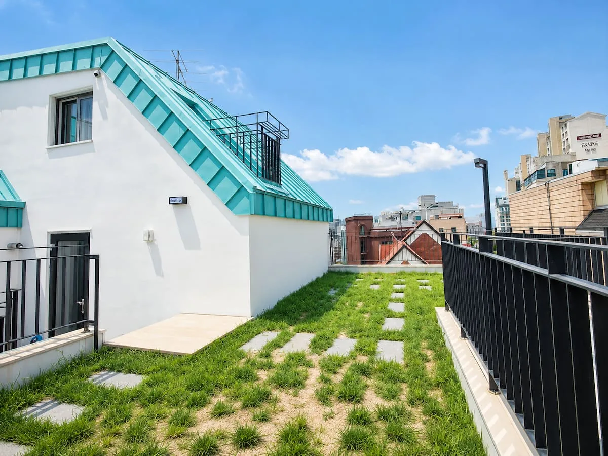 Rooftop garden terrace